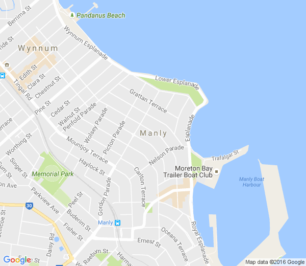 Map of MANLY QLD