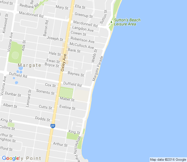 Map of MARGATE BEACH QLD