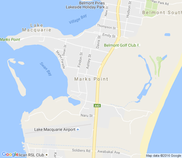 Map of MARKS POINT NSW