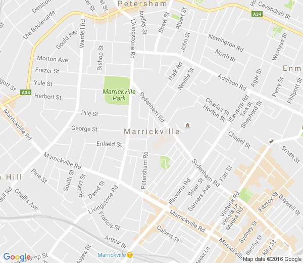 Map of MARRICKVILLE SOUTH NSW