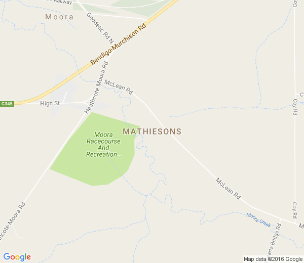 Map of MATHIESONS VIC