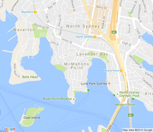 Map of MCMAHONS POINT NSW