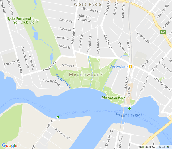 Map of MEADOWBANK NSW