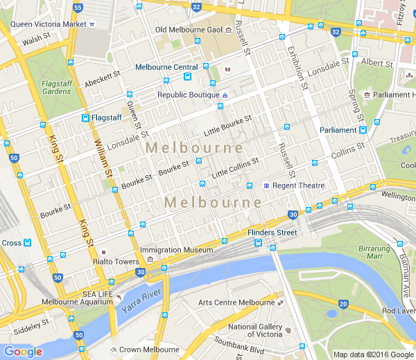 Map of MELBOURNE VIC