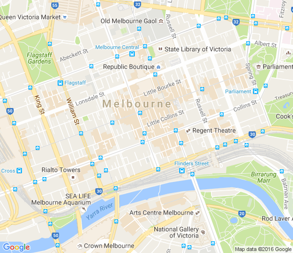 Map of MELBOURNE - SOUTH VIC