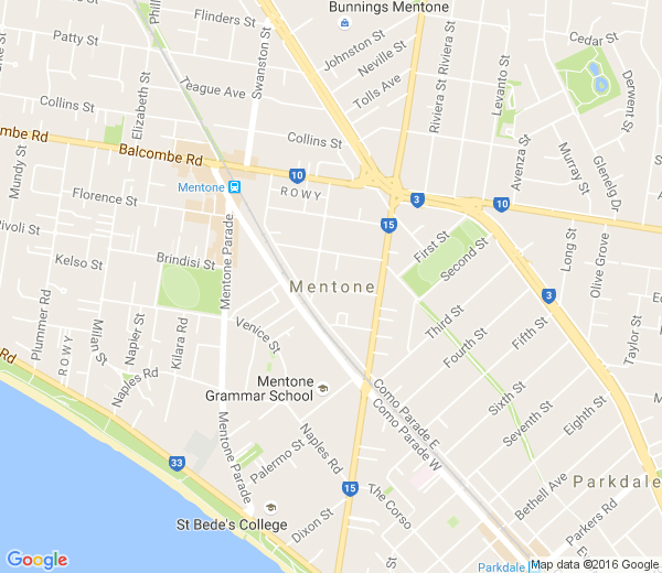 Map of MENTONE VIC