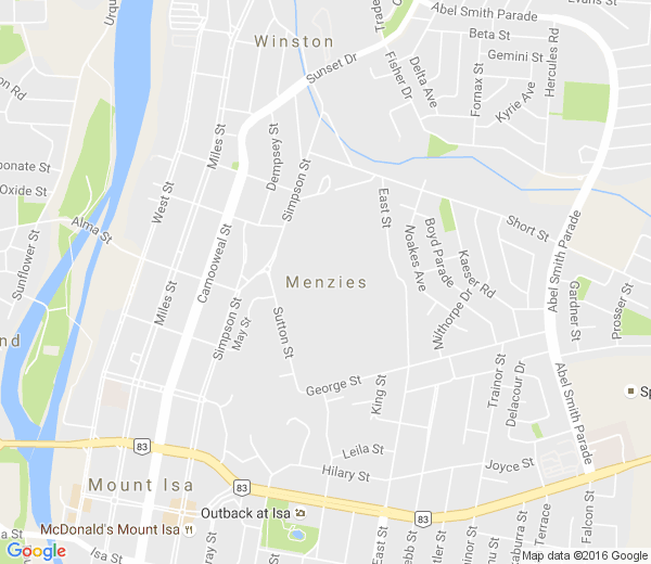 Map of MENZIES QLD