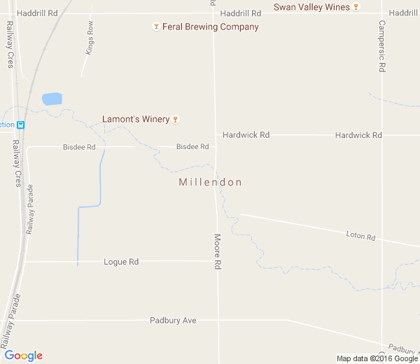 Map of MILLENDON WA