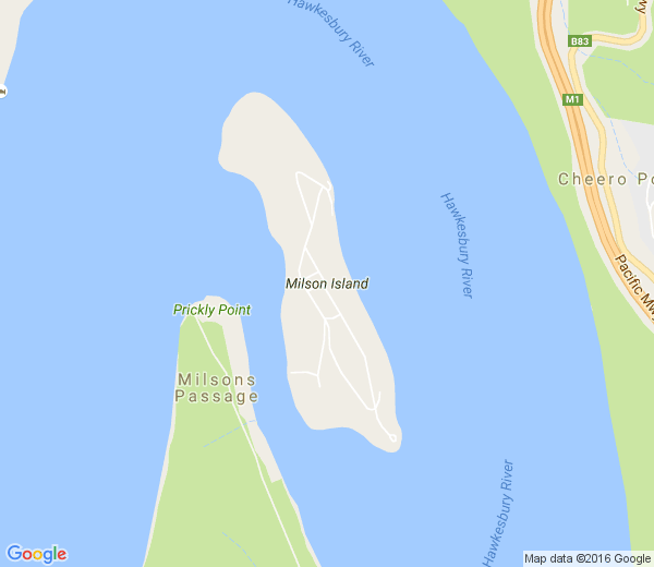 Map of MILSON ISLAND NSW