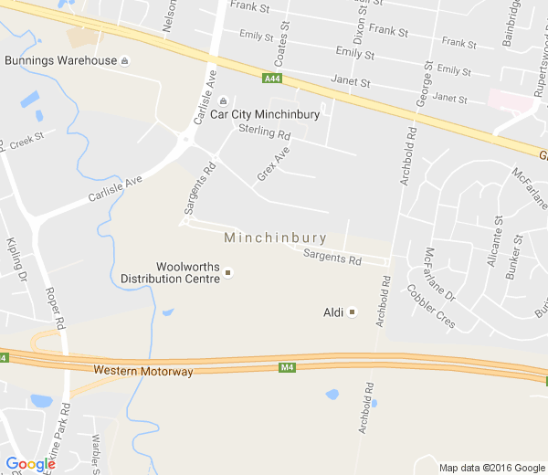 Map of MINCHINBURY NSW