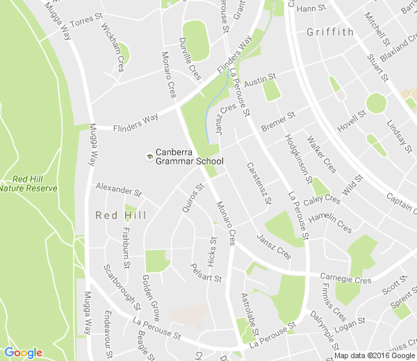 Map of MONARO CRESCENT ACT
