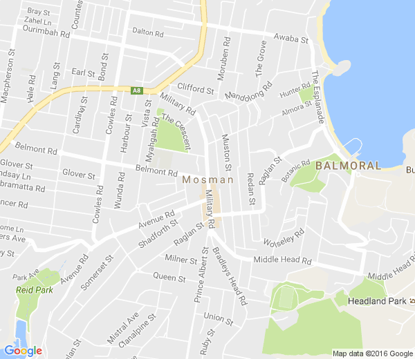 Map of MOSMAN NSW