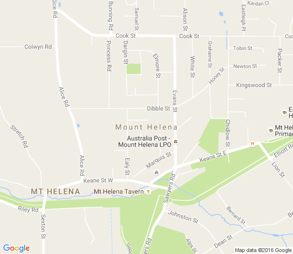 Map of MOUNT HELENA WA