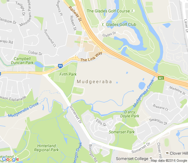 Map of MUDGEERABA QLD