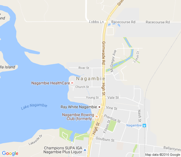 Map of NAGAMBIE VIC