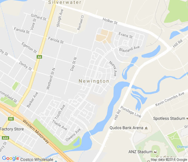 Map of NEWINGTON NSW