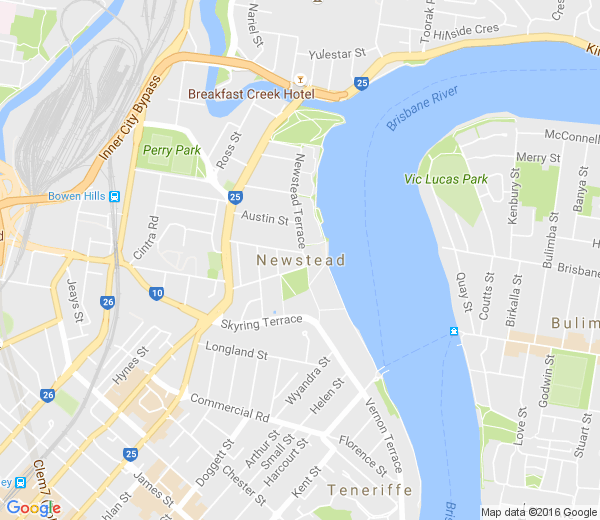 Map of NEWSTEAD QLD