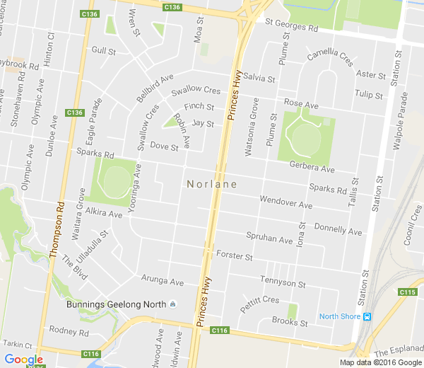 Map of NORLANE WEST VIC