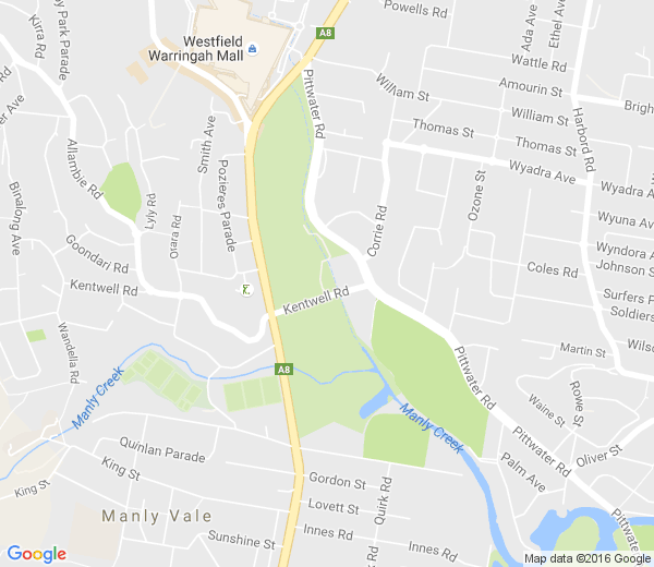 Map of NORTH MANLY NSW