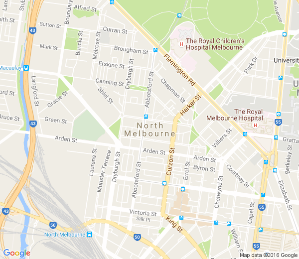 Map of NORTH MELBOURNE VIC