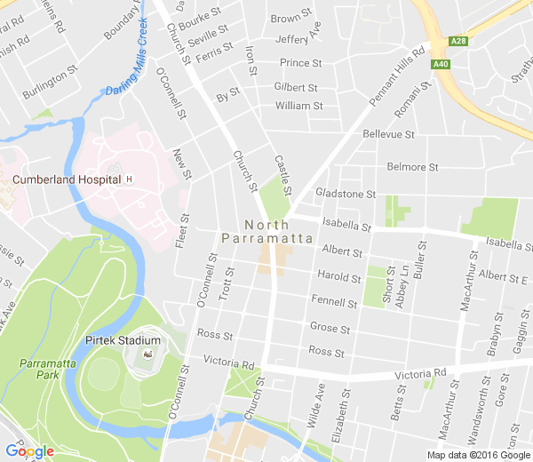 Map of NORTH PARRAMATTA NSW