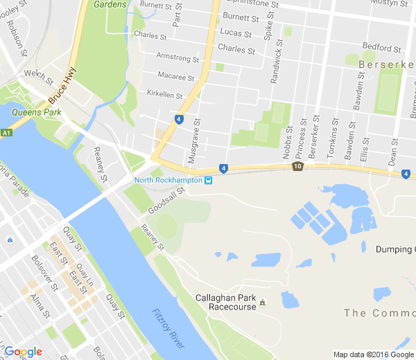 Map of NORTH ROCKHAMPTON QLD