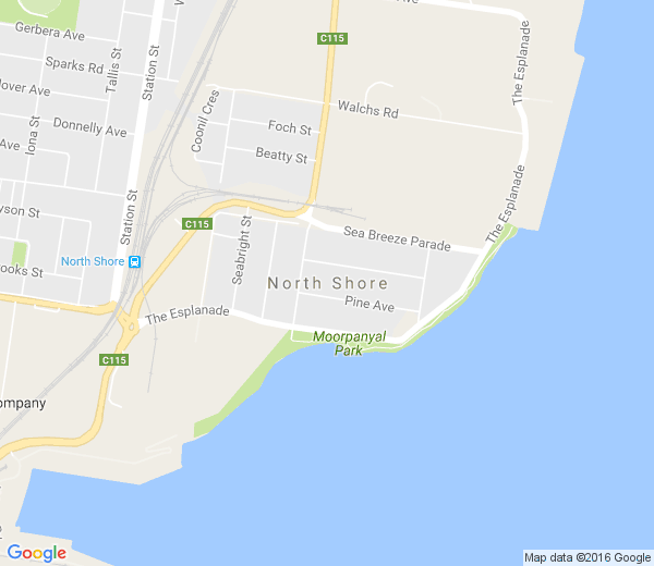 Map of NORTH SHORE VIC