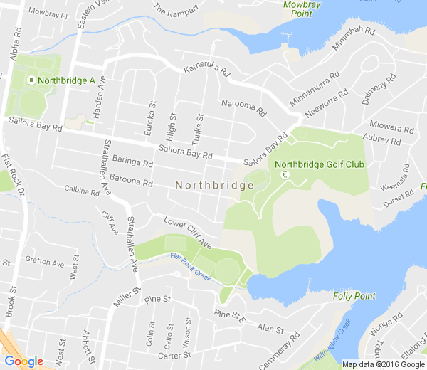 Map of NORTHBRIDGE NSW
