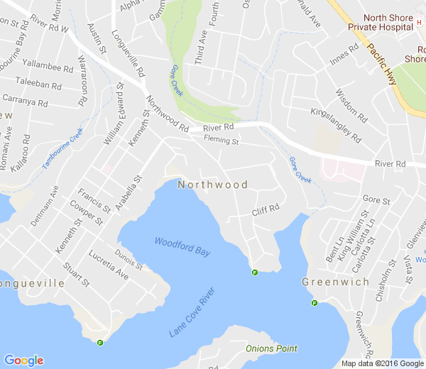 Map of NORTHWOOD NSW
