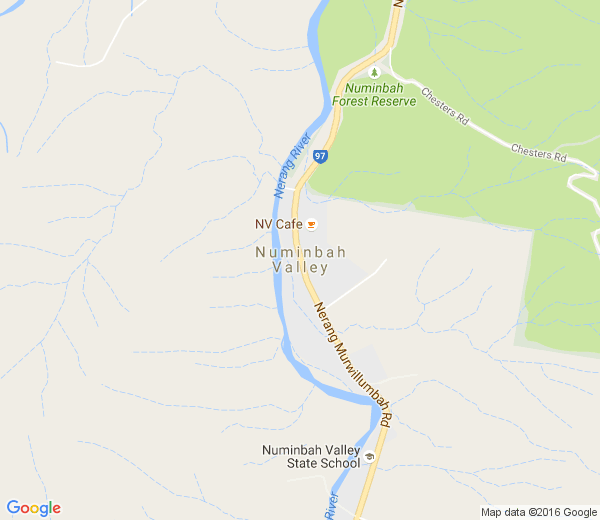 Map of NUMINBAH VALLEY QLD
