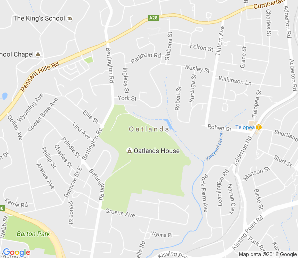 Map of OATLANDS NSW