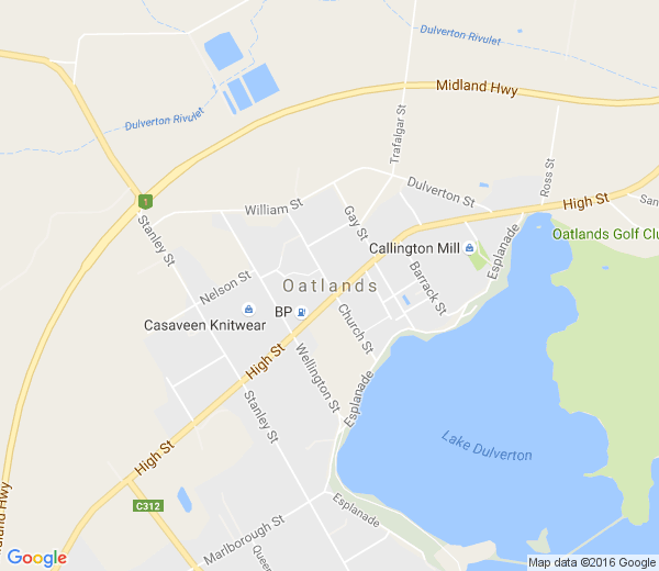 Map of OATLANDS TAS