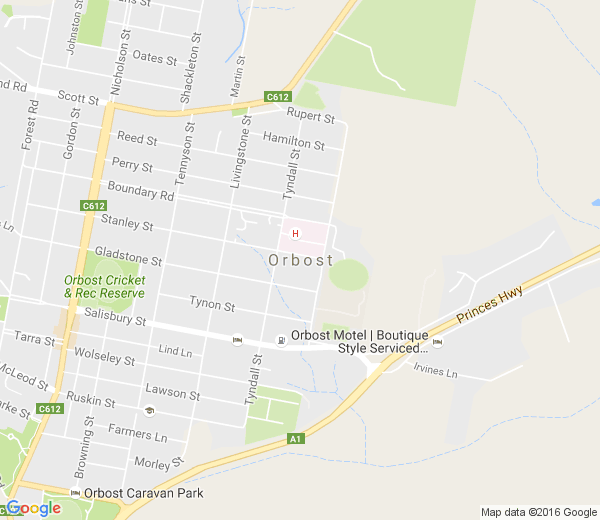 Map of ORBOST VIC