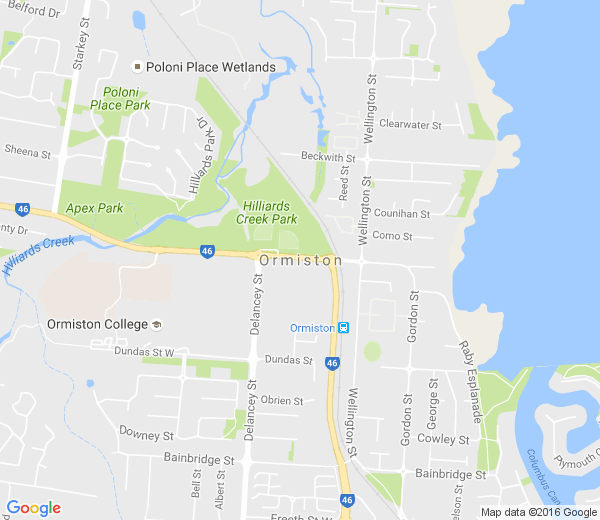 Map of ORMISTON QLD