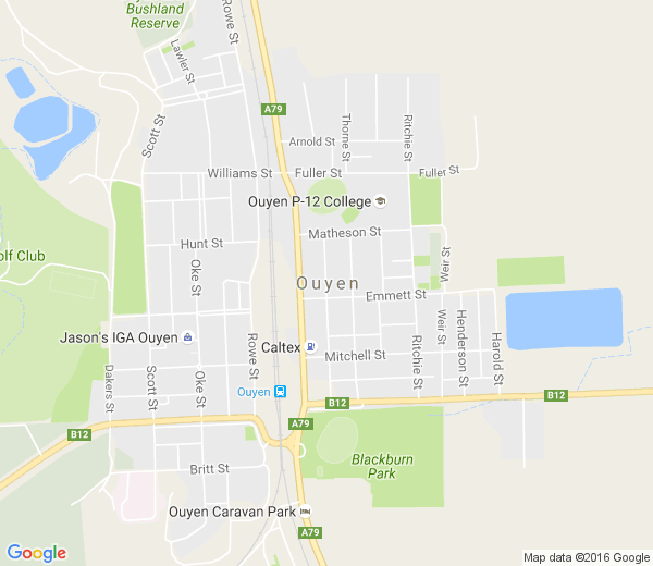 Map of OUYEN VIC