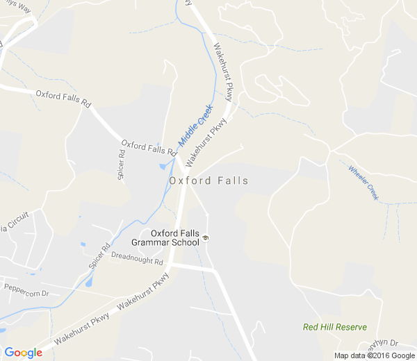 Map of OXFORD FALLS NSW