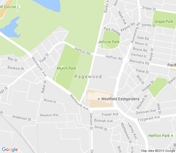 Map of PAGEWOOD NSW
