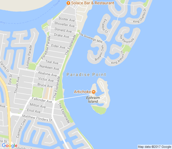 Map of PARADISE POINT QLD