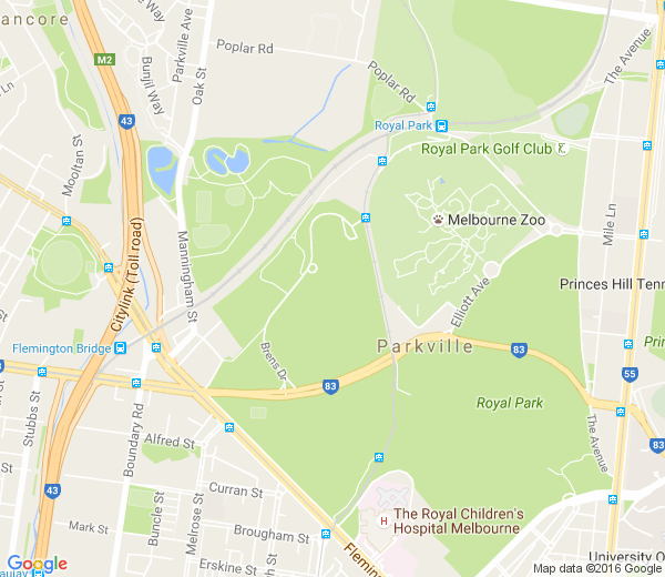 Map of PARKVILLE VIC