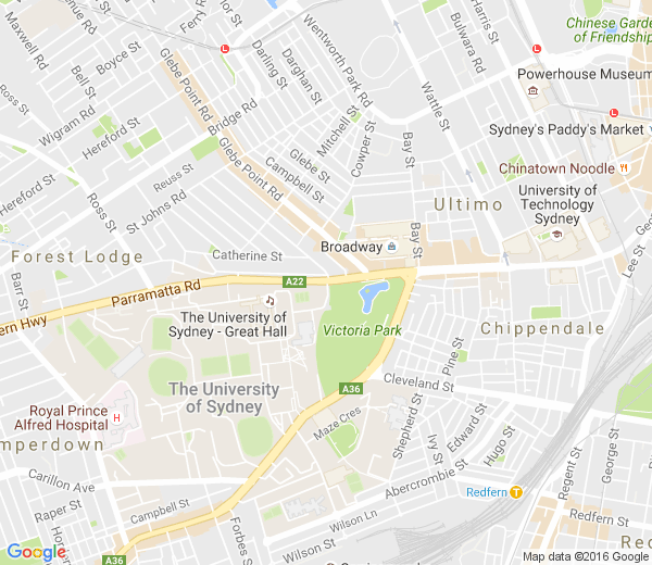 Map of PARRAMATTA CBD NSW