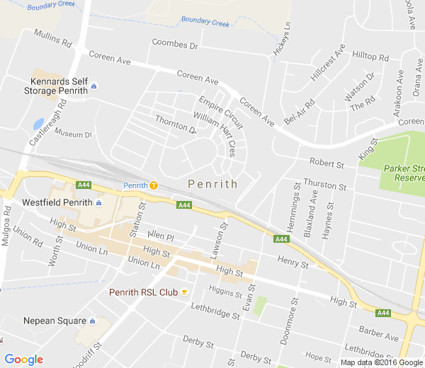 Map of PENRITH NSW