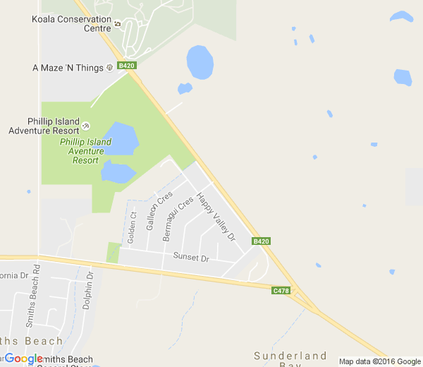 Map of PHILLIP ISLAND VIC