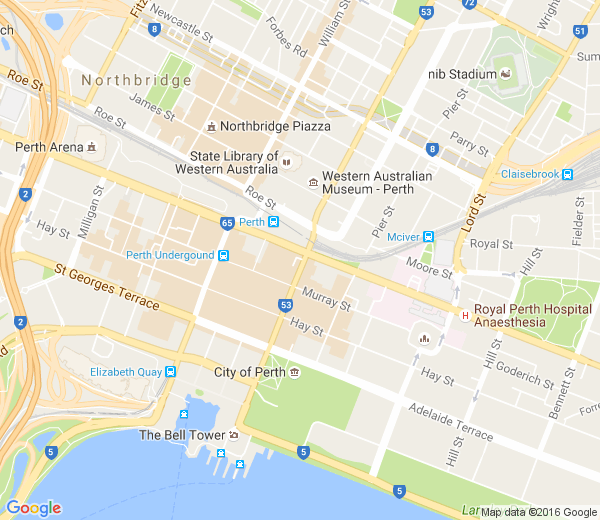 Map of PIER STREET PO WA