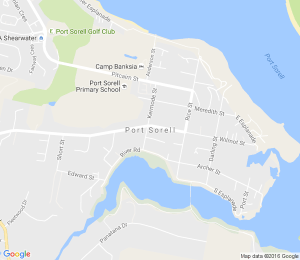 Map of PORT SORELL TAS