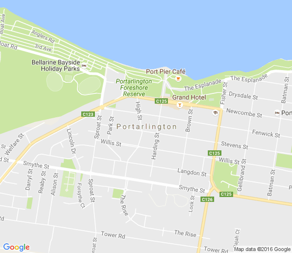 Map of PORTARLINGTON VIC