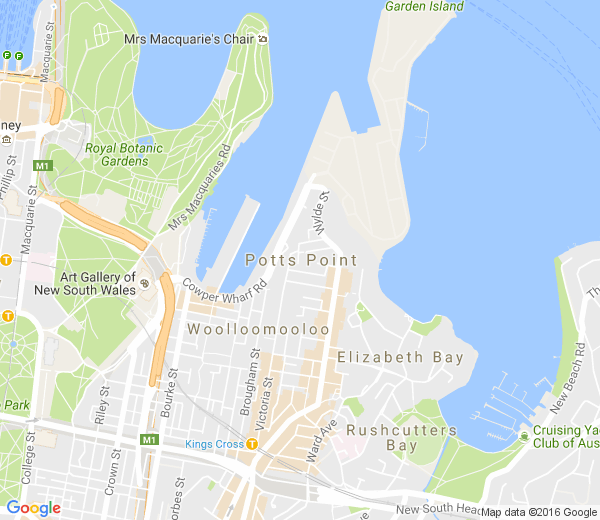 Map of POTTS POINT NSW