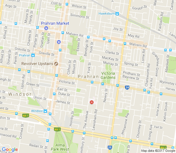 Map of PRAHRAN VIC
