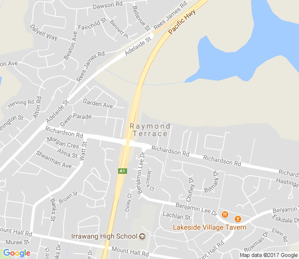 Map of RAYMOND TERRACE NSW