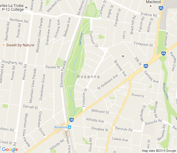 Map of ROSANNA VIC