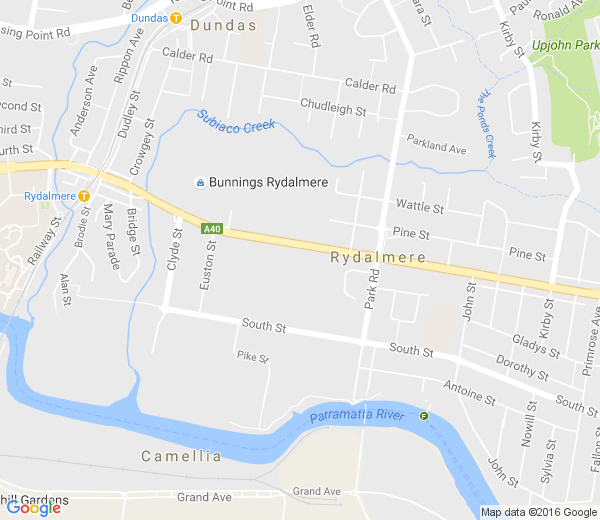 Map of RYDALMERE NSW